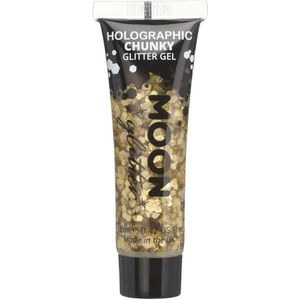 Moon Creations - Moon Glitter - Holographic Chunky Glitter Gel Glitter Make-up - Goudkleurig