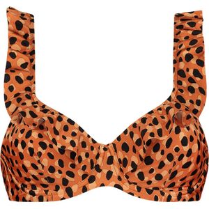 Leopard Spots shaping bikinitop - Bruin/Oranje - Dierenprint