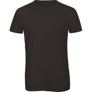 T-shirt Heren L B&C Ronde hals Korte mouw Black 50% Polyester, 25% Katoen, 25% Viscose