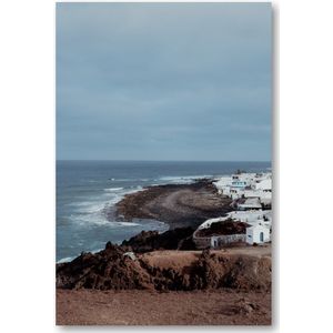 Stilte aan de Lanzarotekust - Leven aan de Lavakust - Foto op Plexiglas 60x90
