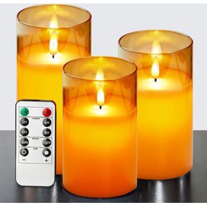 Equivera Oplaadbare LED Kaarsen - Elektrische Kaarsen - Oplaadbare Waxinelichtjes - Realistische Kaarsen - Kerstverlichting - Veilig en Duurzaam