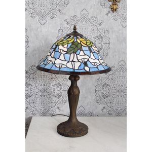 59 cm hoge Tiffany Design Lamp met veel lichte kleuren