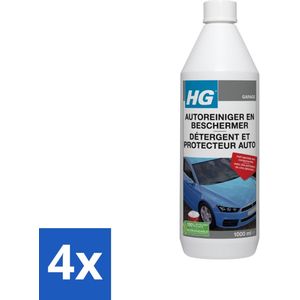 HG - Autoreiniger & Beschermer - Houdt Langer Schoon - 50 tot 60 Wasbeurten - 1L - Voordeelverpakking - 4 stuks