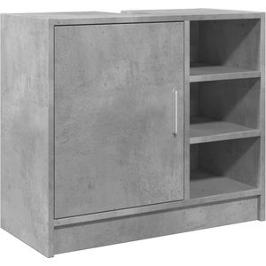 vidaXL - Wastafelkast - 63x29x55 - cm - bewerkt - hout - betongrijs