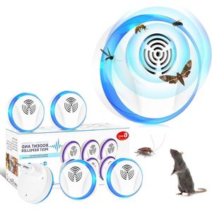 Ultrasone 6 stuks ongediertebestrijder - Muggenbescherming, pestverjager, muizenafweer, insectenwerend middel