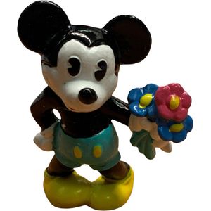 Mickey mouse met bloemetje - vintage speelfiguur -