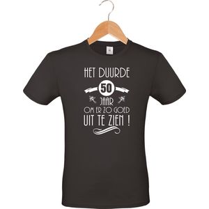 Het duurde 50 jaar - unisex - T-shirt - 100% katoen - BBQ - barbecue - verjaardag en feest - cadeau - kado - unisex - zwart - maat M