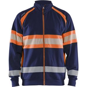 Blaklader High vis sweater 3551-1158 - Marineblauw/Oranje - XXXL