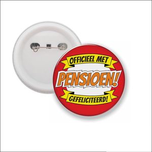 Button Met Speld 58 MM - Pensioen!