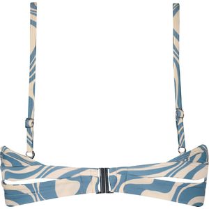 BEACH LIFE - swirl twist bikinitop - Off White-Blauw