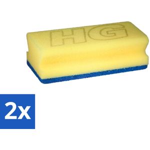 HG - Sanitair - Sanitairspons Blauw/Geel - 1 Spons - Voordeelverpakking - 2 stuks