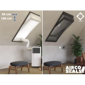 Raamafdichtingskit Mobiele Airco - Met Hor – 66 x 140 cm Velux FK08 Dakraam - Airco Slang Afsluiten – Velux Tuimelvenster Oplossing - Dakraam Afdichting