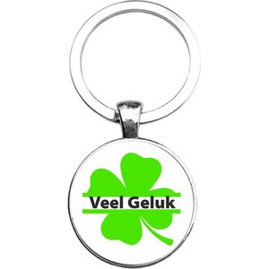 Sleutelhanger Glas - Veel Geluk