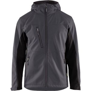 Blåkläder 4753 Softshell Jack met capuchon – Medium Grijs/Zwart - 4XL