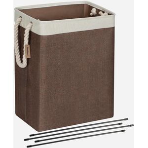 Robuuste wasmand - opvouwbaar - 65 liter - jute en katoen