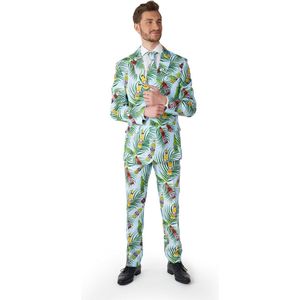 Suitmeister Tropical Beers - Zomers Tropische Outfit Heren Pak - Carnaval En Halloween Kostuum - Blue - Maat L