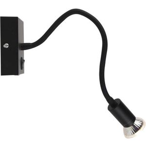 QAZQA zeno - Moderne Wandlamp voor binnen - 1 lichts - L 425 mm - Zwart - Woonkamer | Slaapkamer