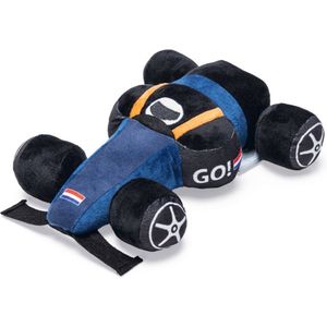Beeztees Raceauto Go - Formule 1 - Hondenspeelgoed - Pluche - Soundchip - Blauw - 26x16x8 cm