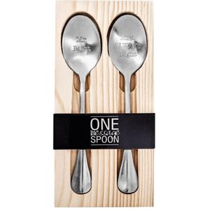 One Message Spoon Mr Right Mrs Always Right in geschenkverpakking