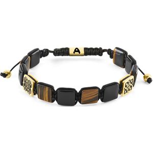 Arkai - Heren - Edelsteen Armband - Gele Tijgeroogsteen - Bruin