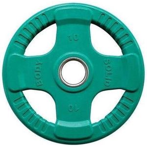 Body-Solid Gekleurde Olympische Rubber Halterschijf - Gewichten - Groen - 10 kg