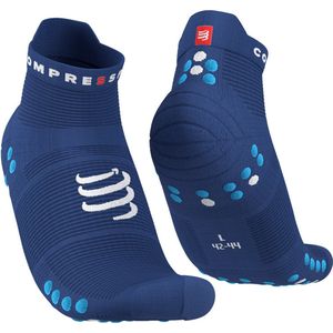 Pro Racing Socks v4.0 Run Low - Sodalite/Fluo Blue