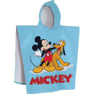 Disney Mickey Mouse Poncho Blue - 60 x 120 cm - Katoen