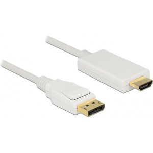 Premium DisplayPort naar HDMI kabel - DP 1.2 / HDMI 1.4 (4K 30Hz) / wit - 3 meter