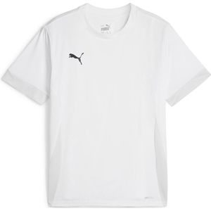 PUMA teamGOAL Matchday Jersey jr Unisex Sportshirt - PUMA Wit-PUMA Zwart-Feather Grijs - Maat 140