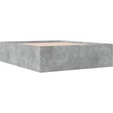 vidaXL - Bedframe - bewerkt - hout - betongrijsx200 - cm