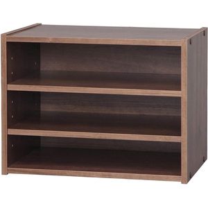Plank met 3 niveaus / open kast / stapelbare houten kist / zijkasten