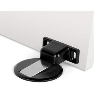 Roestvrijstalen magnetische deurstopper met zelfklevende onderkant - voor binnen en buiten