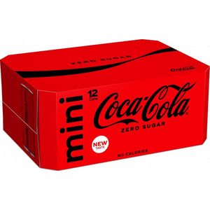 Coca Cola Zero Blikjes KLEINE MINI 15cl x 12 Stuks