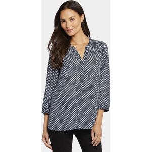 NYDJ Pintuck Blouse Grafische Print | Diamond Peak