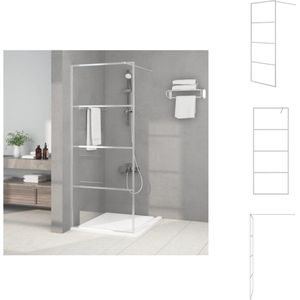 vidaXL Douchewand - Douchewanden - Douchescherm - Badwand - Inloopdouchewand 80x195 cm transparant ESG-glas zilverkleurig