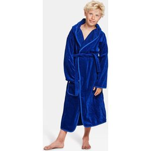 Kinderbadjas kobalt blauw- capuchon badjas kind - 100% katoenen badjas kind - badjas kinderen - badjas meisjes - badjas jongens - Badrock - 2/4 jaar