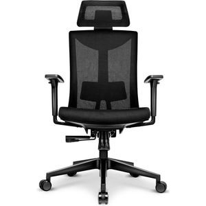 Sens Design Ergonomische Bureaustoel - met hoofdsteun - zwart