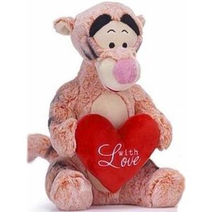 Disney Winnie The Pooh / Winnie De Poeh - Teigetje - Knuffel - Met Hart - Pluche - 27 cm