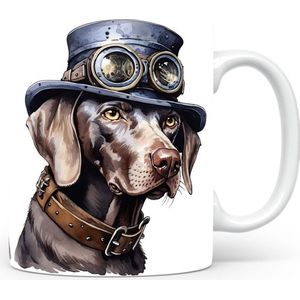 Mok met Weimaraner Beker voor koffie of tas voor thee, cadeau voor dierenliefhebbers, moeder, vader, collega, vriend, vriendin, kantoor