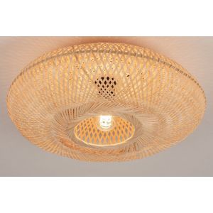 Lumidora Plafondlamp 74515 - Plafonniere - JOAH - E27 - Bruin - Naturel - Riet - ⌀ 50 cm