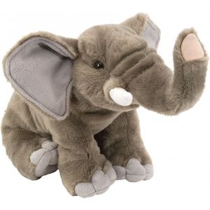 Wild Republic Pluche olifant - olifanten knuffel - 30 cm - wilde dieren knuffel