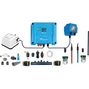 POOLTRONICS DIY Zwembad Zoutelectrolyse Zoutwatersysteem - Chloor generatie op basis van Zoutwater - Waterbehandeling automatisatie zelfbouwpakket - ZOUTELECTROLYSE UNIT INBEGREPEN 20g/u = 60m3 - MET FLOWSWITCH EN LEVELSWITCH