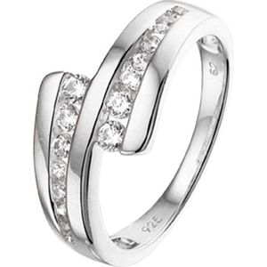 The Jewelry Collection Ring Zirkonia - Zilver