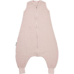 Meyco Baby Uni baby zomer slaapoverall jumper - pre-washed hydrofiel - soft pink - 80cm