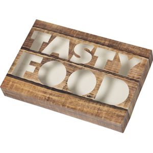 Cateringdoos - Tastyfood - karton + PP - 557x376x80mm - bruin - 40 stuks