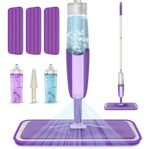 ApexArte® Dweil Mop met Sproeifunctie - Paars