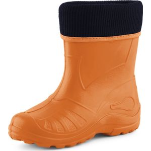 Ladeheid Kinder Regenlaarzen - Rubber - met Binnenschoen - EVA - Wasbare Binnenschoen - LA-KL-EVA-Kids - Oranje - 25