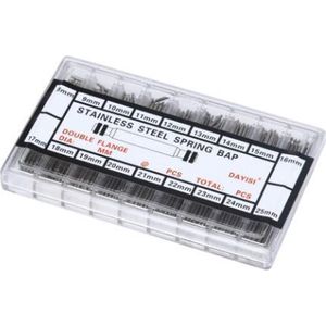 Professionele set horloge pinnetjes / pinnen - van 8 t/m 25 mm - Horloge band inkorterset - Horloge pin - RVS