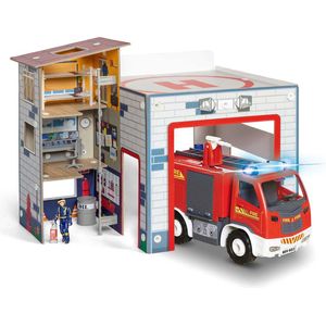 REVELL JUNIOR KIT Brandweer kazerne met Brandweer auto 4+