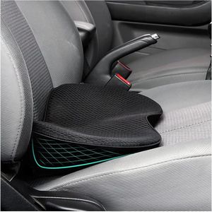 Ergonomisch traagschuim wigkussen voor auto bureaustoel bed - zwart